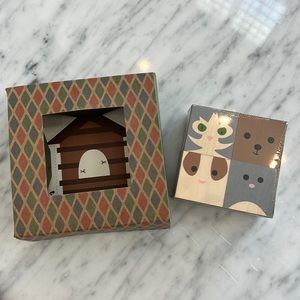 New Uncle Goose Wooden Children Blocks Cubelimgs Pets Cat Dog Mouse Bunny